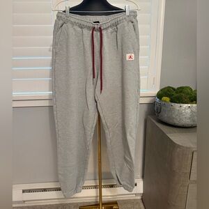 Jordan Gray Sweat Joggers with Red Drawcord